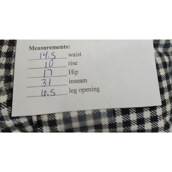 Talbots Womens Pants SZ 2 Black White Check High Rise Waist Straight Leg Stretch - Picture 8 of 8